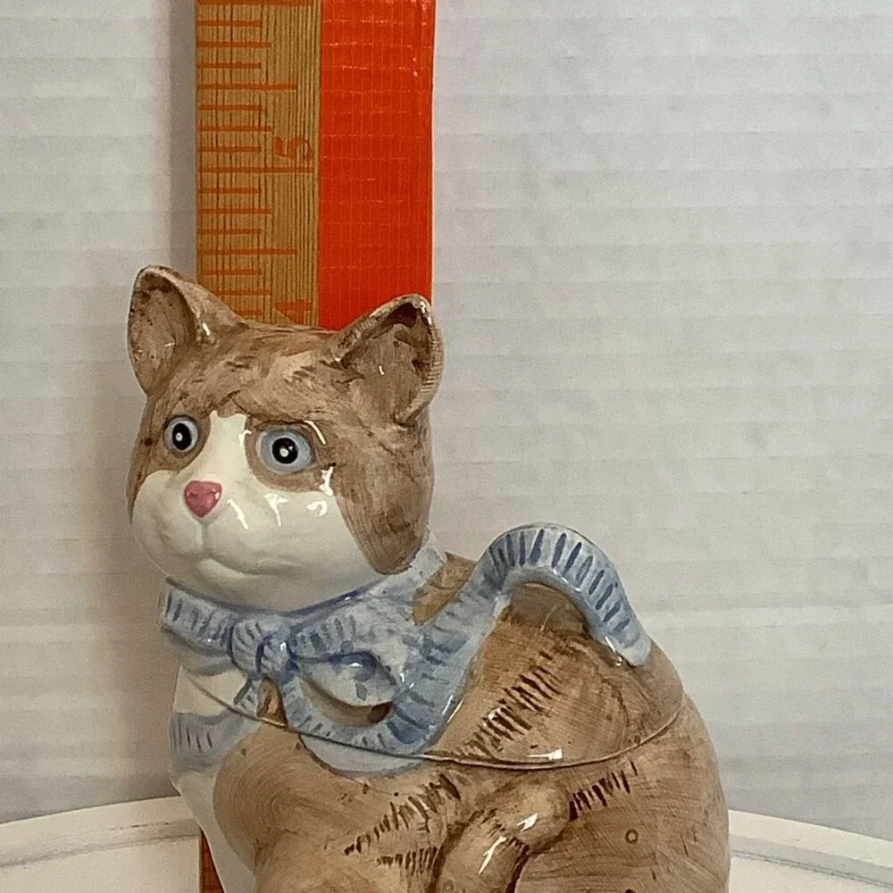 Vtg Kitty Cat Creamer & Sugar Bowl Set Cargo Express 4.5